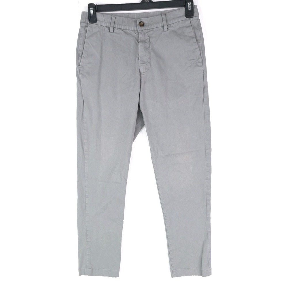 Bear‎ Bottom Pants Joggers Mens M Gray Chino Tapered Fit Elastic Waist Stretch
